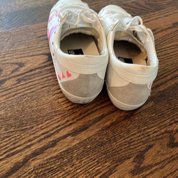 GGDB/SSTAR Superstar White & Pink Leather Sneaker size 40 includes dust bag - Picture 8 of 12